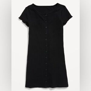 Old Navy Black Ribbed Girls Dress Size S (6-7)